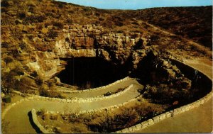Entrance Carlsbad Caverns New Mexico NM Aerial View Postcard Curteich VTG UNP 