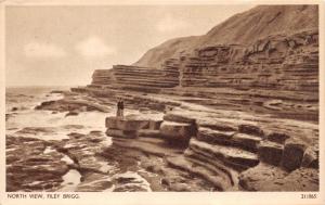 FILEY BRIGG YORKSHIRE UK NORTH VIEW PHOTO POSTCARD 1955 POSTMARK