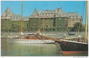 Empress Hotel, Sailboats, VICTORIA, British Columbia, Canada, 40-60s