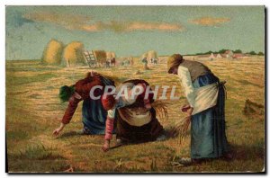 Old Postcard Fancy Farmers Gleaners