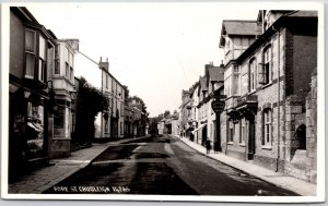 Fore St. Chudleigh Newton Abbot England Street View Real Photo RPPC Postcard