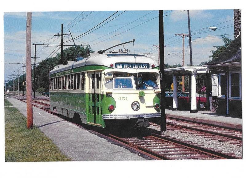 Electric Trolley Car Van Aken Express #421 Cleveland Ohio 1976