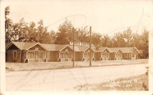 Houghton Lake Michigan Ford's Cabins Real Photo Vintage Postcard AA71741