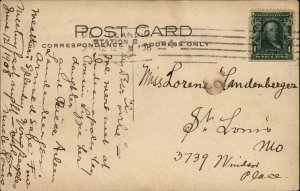 Cleveland OH Cancel New Jerusalem Convention Bldg 1908 Real Photo Postcard