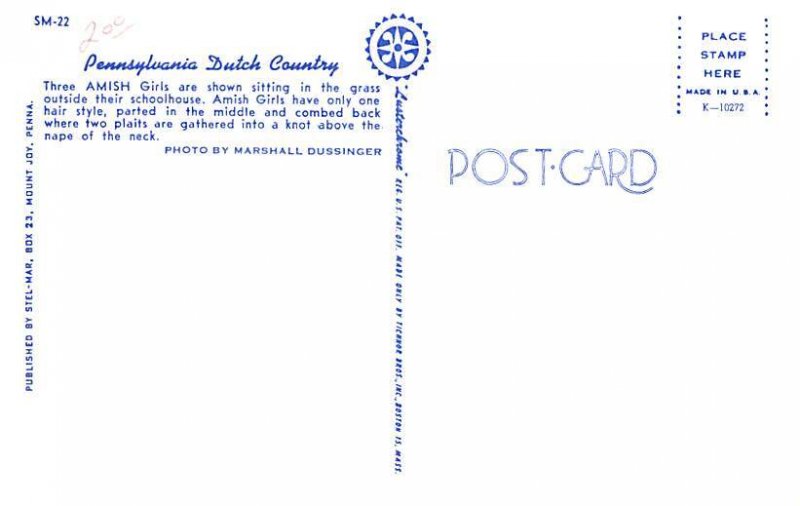 Three Amish Girls Lancaster, Pennsylvania PA