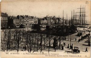 CPA Le HAVRE-La Place Gambetta et le Bassin du Commerce (347842)