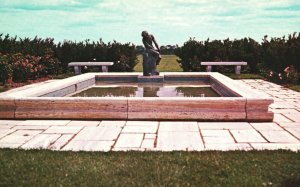 Vintage Postcard  White Chapel Memorial Cemetery Troy Michigan Garden Meditation