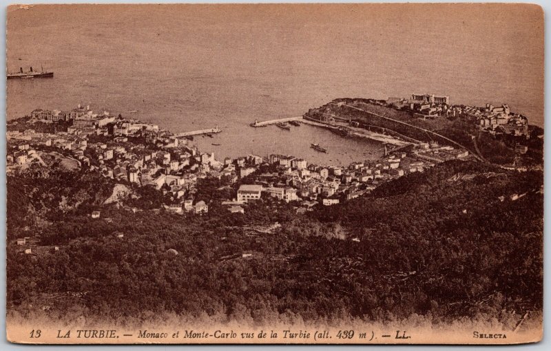 La Turbie Monaco Et Monte Carlo Vus De La Turbie Postcard