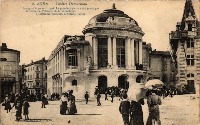 CPA Agen - Theatre Ducourneau - Inauguré le 30 Avril 1908 (638625)