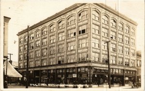 PC CPA US, WA, ABERDEEN, FINCH BUILDING 1922, REAL PHOTO POSTCARD (b6413)