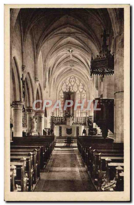 Postcard From Old Jarze Interieur I & # 39Eglise Part of High & # 39eglise