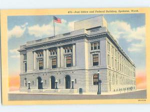 Linen FEDERAL BUILDING Spokane Washington WA G1935