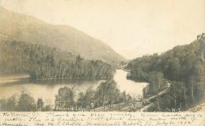 Emerald Lake Manchester Vermont Railroad 1908 RPPC Photo Postcard 20-2203