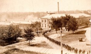 RPPC Real Photo Postcard - US Army Mess Hall & Horse Stables - Early 1900s