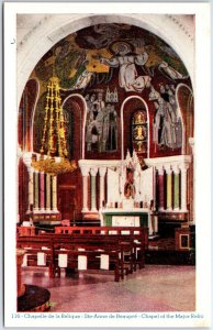 VINTAGE POSTCARD CHAPEL OF THE MAJOR RELIC STE. ANNE DE BEAUPRE QUEBEC CANADA