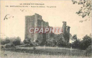 Old Postcard Montaigut the White Ruins of Chateau Vue generale