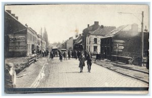 c1910 Belgian Border WW1 France Vintage Unposted RPPC Photo Postcard