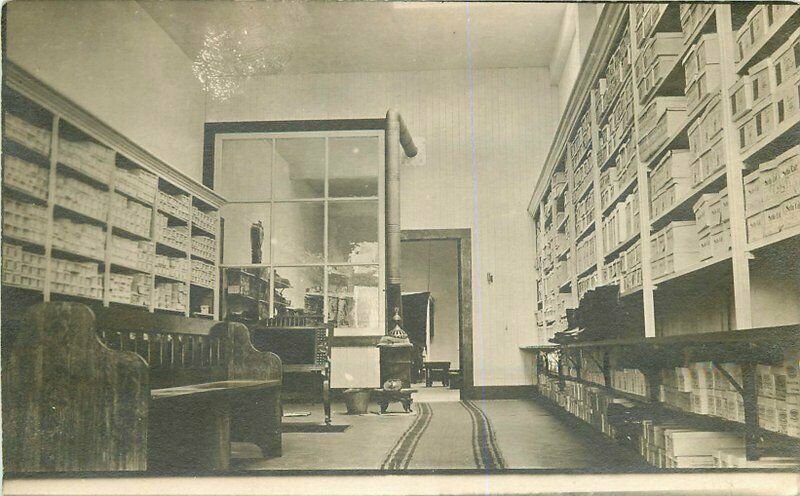 C-1910 Shoe store Interior Fitting boots Satin California RPPC Postcard 6939