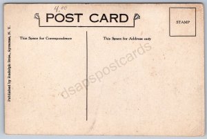 K18/ Syracuse New York Postcard c1912 Tornado Storm Disaster Trolley 443