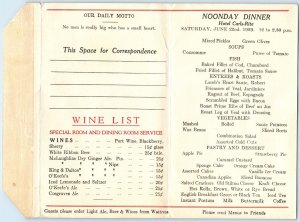 Hotel Garls Rite Building Toronto Canada Multiview Flags Wine List Menu Postcard