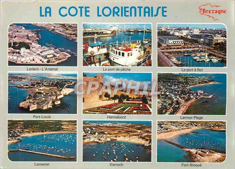 Modern Postcard La Cote Lorient attractions