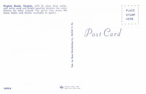 Postcard BEACH SCENE Virginia Beach Virginia VA AQ0801