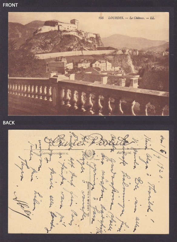 FRANCE, Postcard, Lourdes, The castle