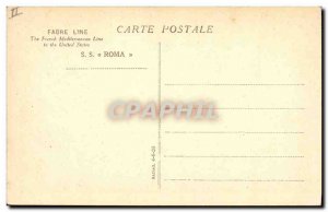 Postcard Old Ship Boat Fabre Line SS Roma