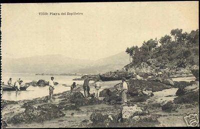 spain VIGO Playa del Espineiro Fishermen 1910s
