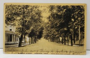 Lebanon Ohio, Warren Street Morris Book Store c1906 Postcard C19