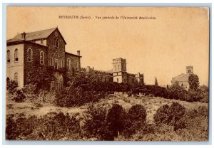 c1910's Beyrouth Syrie Vue Generale De I'Universite Americaine Lebanon Postcard