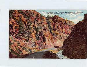 Postcard Rugged Scene in Thompson Canyon Colorado USA