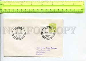 416389 DENMARK to FINLAND 1977 year real posted COVER fishing postmark