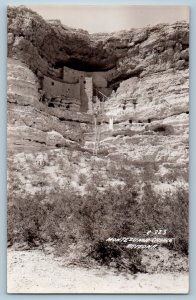 c1940's View Of Montezuma Castle Arizona AZ RPPC Photo Unposted Vintage Postcard