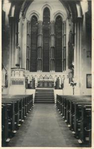 Lot 5 early real photo postcards church interiors to identify