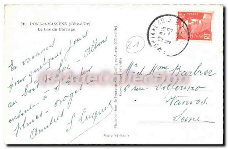 Postcard Old Bridge And The Massene low Du Barrage