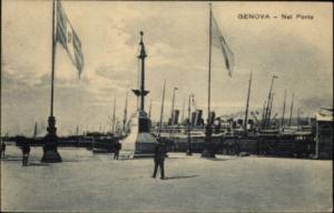 Genova Italy Boats c1910 Postcard