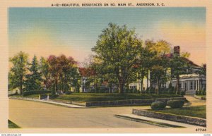 ANDERSON, South Carolina, 1930-40s; Residences on South Main Street