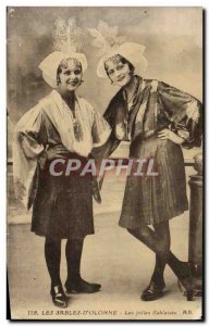 Old Postcard The D & # 39Olonne Sables Les Jolies Sablaises Folklore Costume