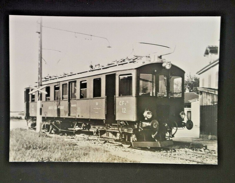 Mint Germany Train Tram At Chavornay Station Real Picture Postcard