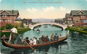 1907-1915 Postcard; Gondola, Residences on the Canal, Venice CA Unposted