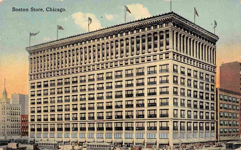 Boston Store Department Store Chicago Illinois  1910c postcard