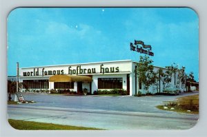 Hallandale FL- Florida, World Famous Hofbrau House, Advertising, Chrome Postcard 