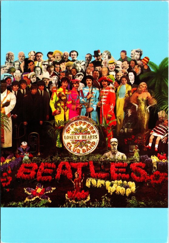 VINTAGE CONTINENTAL SIZE POSTCARD SGT. PEPPER'S LONELY HEARTS CLUB - THE BEATLES