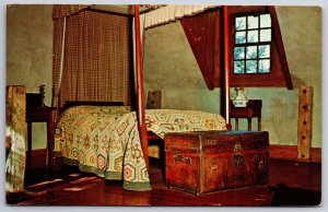 Interior~Missouri~Old Canopy Bed In Factors Bedroom @ Fort Osage~Vtg Postcard