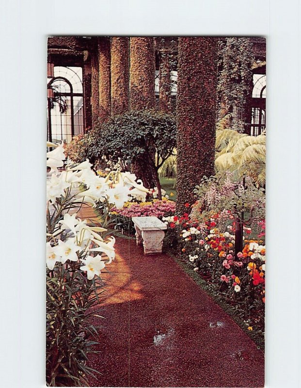 Postcard Main conservatory, Longwood Gardens, Kennett Square, Pennsylvania