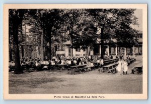 Burlington Ontario Canada Postcard Picnic Grove at La Salle Park c1920's