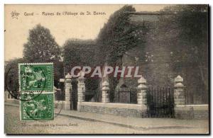 Postcard Ancient Ruins of Ghent & # 39abbaye of Saint Bavo