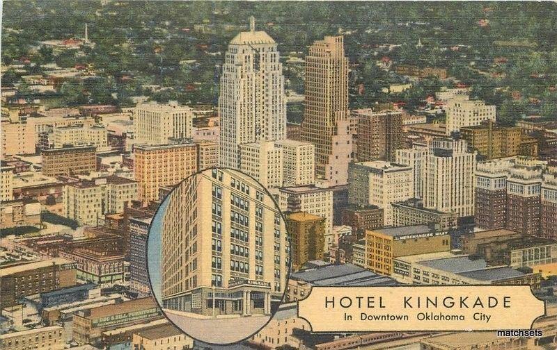 1940s Hotel Kingkade Oklahoma City Oklahoma Teich linen postcard 5514