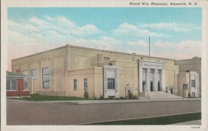 Postcard World War Memorial Bismark ND North Dakota